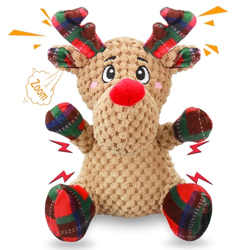 Newget Weihnachts-Hundespielzeug mit Quietscher, Hunde-Kauspielzeug, niedliches Hundespielzeug mit Quietschspielzeug aus Baumwollmaterial, interaktives, langlebiges Hundespielzeug für kleine, Newget Weihnachts-Hundespielzeug mit Quietscher, Hunde-Kauspielzeug, niedliches Hundespielzeug mit Quietschspielzeug aus Baumwollmaterial, interaktives, langlebiges Hundespielzeug für kleine, von Newget
