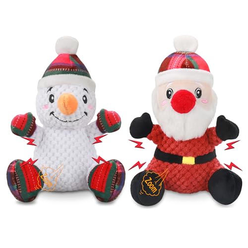 Newget Weihnachts-Hundespielzeug mit Quietscher, Hunde-Kauspielzeug, niedliches Hundespielzeug mit Quietschspielzeug aus Baumwollmaterial, interaktives langlebiges Hundespielzeug für kleine, Newget Weihnachts-Hundespielzeug mit Quietscher, Hunde-Kauspielzeug, niedliches Hundespielzeug mit Quietschspielzeug aus Baumwollmaterial, interaktives langlebiges Hundespielzeug für kleine, von Newget