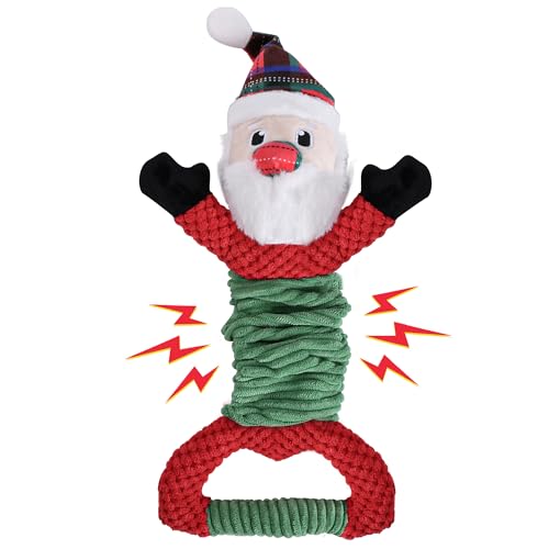 Newget Weihnachts-Hundespielzeug mit Quietscher, Plüschtier-Spielzeug für aggressive Kauer, niedliches Quietschspielzeug für große, mittelgroße und kleine Hunde, interaktives Hundespielzeug, Newget Weihnachts-Hundespielzeug mit Quietscher, Plüschtier-Spielzeug für aggressive Kauer, niedliches Quietschspielzeug für große, mittelgroße und kleine Hunde, interaktives Hundespielzeug, von Newget