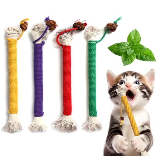 6 Katzenspielzeug Selbstbeschäftigung,Interaktives Katzenspielzeug Beißseil, 20cm Catnip Spielzeug für Katzenbeißseil,Katzenminze Sticks Katzensticks für Katzen Zahnpflege Kauseil Spielzeug Cat Toys 6 Katzenspielzeug Selbstbeschäftigung,Interaktives Katzenspielzeug Beißseil, 20cm Catnip Spielzeug für Katzenbeißseil,Katzenminze Sticks Katzensticks für Katzen Zahnpflege Kauseil Spielzeug Cat Toys von Newoutset