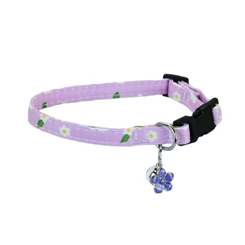 Newtensina Fashion Cute Flower Pattern Cat Collar with Flower Pendant Pedal Pendant for Cats - Purple Newtensina Fashion Cute Flower Pattern Cat Collar with Flower Pendant Pedal Pendant for Cats - Purple von Newtensina
