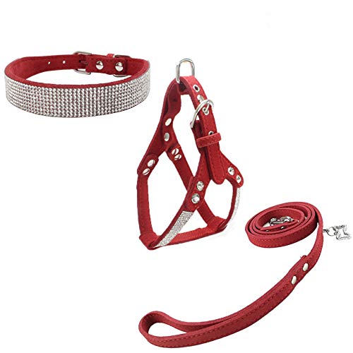 Newtensina Hundehalsband & Geschirr & Leinen Sets Mode Komfortable Hundehalsband Diamante mit Geschirr & Leinen für Hunde Newtensina Hundehalsband & Geschirr & Leinen Sets Mode Komfortable Hundehalsband Diamante mit Geschirr & Leinen für Hunde von Newtensina