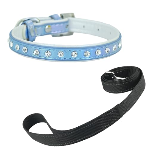 Newtensina Mode Hundehalsband Welpenhalsband mit Diamante für kleine Hunde (0078) von Newtensina