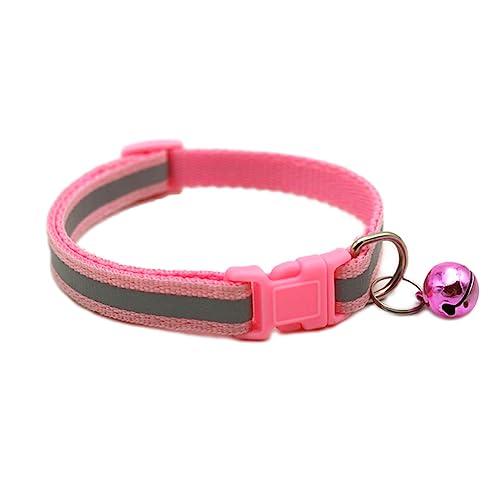 Newtensina Nette Reflektierende Katze Halsband mit Glocken für Katze - Rosa von Newtensina