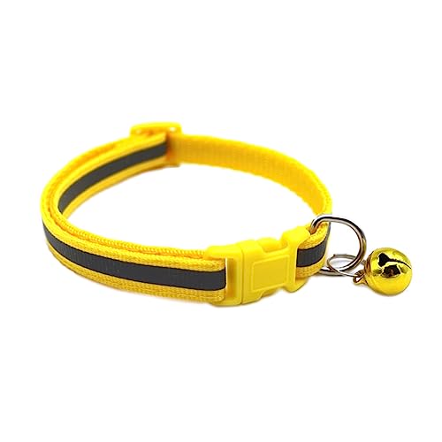 Newtensina Reflektierendes Katzenhalsband mit Glöckchen für Katze - Gelb Newtensina Reflektierendes Katzenhalsband mit Glöckchen für Katze - Gelb von Newtensina