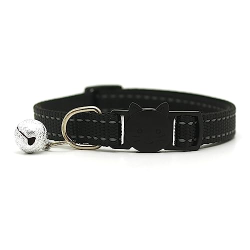 Newtensina Reflektierendes Katzenhalsband mit Glöckchen für Katze - Schwarz Newtensina Reflektierendes Katzenhalsband mit Glöckchen für Katze - Schwarz von Newtensina