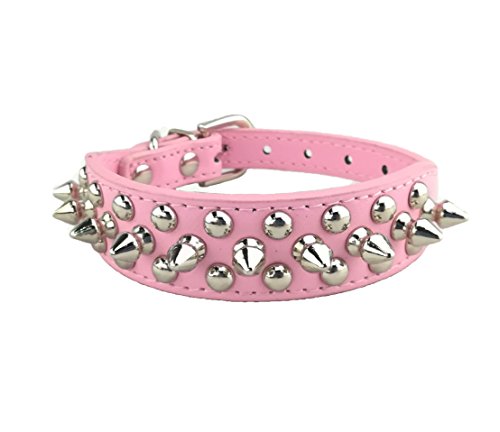 Newtensina Stilvoll Hundehalsband Punk Hundehalsband Nieten Hundehalsband für Hunde - Pink - M Newtensina Stilvoll Hundehalsband Punk Hundehalsband Nieten Hundehalsband für Hunde - Pink - M von Newtensina