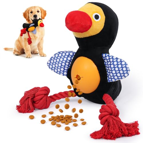 Newthinking Unzerstörbares Hundespielzeug mit Quietschspielzeug, interaktives Plüsch-Hundespielzeug mit Seil und Knisterpapier für kleine, mittelgroße Hunde Newthinking Unzerstörbares Hundespielzeug mit Quietschspielzeug, interaktives Plüsch-Hundespielzeug mit Seil und Knisterpapier für kleine, mittelgroße Hunde von Newthinking