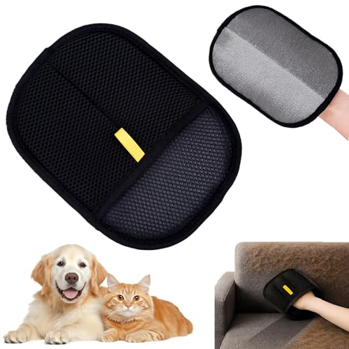 Fellmagnet, Fellhandschuhe Fingerlos Katze Fellmagnet Katzen Handschuhe Fellpflege Doppelseitige Handschuhe Wiederverwendbare Hundehaare Entfernen Katzenhandschuh für Glattes und Gesundes Fell (1pc) von Nexoria