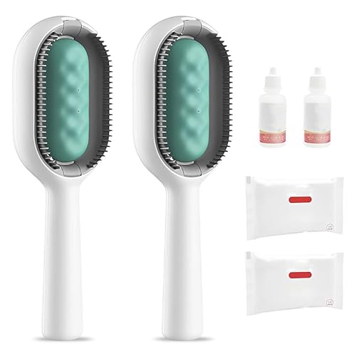 Hundebürste Mit Wassertank, 4-in-1 Universal-Haustierknotenentferner mit Wassertank Feuchttücher multifunktional selbstreinigende Katzenbürste Haustierpflege Kamm Katzenhaarbürste (lang + kurz, grün) Hundebürste Mit Wassertank, 4-in-1 Universal-Haustierknotenentferner mit Wassertank Feuchttücher multifunktional selbstreinigende Katzenbürste Haustierpflege Kamm Katzenhaarbürste (lang + kurz, grün) von Nexoria