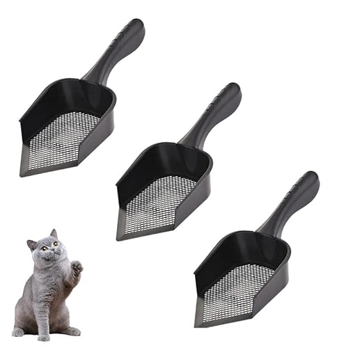 Nexoria Katzenstreuschaufel, Spitze Katzenstreuschaufel Katzenklo Schaufel Metall Haustierstreuschaufel Katzenschaufel Für Katzenklo Katzenstreuschaufel Schaufel Für Katzentoilette (3pcs) von Nexoria