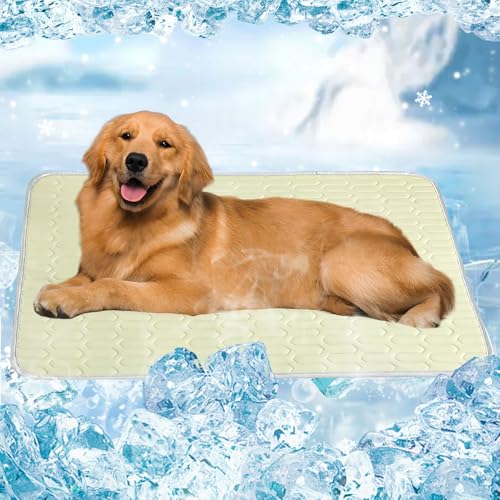 Nexoria Kühlmatte für Hunde, 70x100cm Selbstkühlende Kühlmatte Hund Kühldecke Katzen rutschfest Katzen Kühlmatte Hundekühlmatte Selbstkühlend Waschbar Kühlkissen für Haustiere (Grün) von Nexoria
