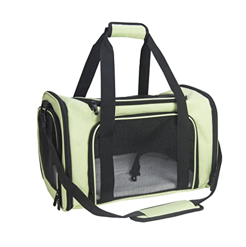 NextFri Transporttasche für kleine und mittelgroße Hunde, mit herausnehmbarem Pad, faltbar, für Reisen, groß, Grün von NextFri