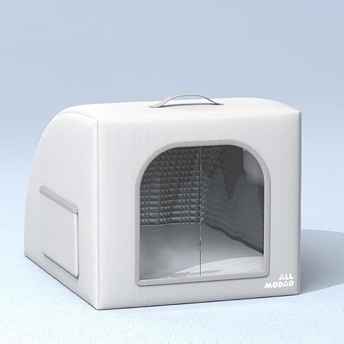 Katzenkühlhaus für heiße Tage, wetterfest, kühlendes Wattepad, tragbares faltbares Design, wasserabweisend, Katzenbett-Höhle für den Sommer, Wärmeentlastung (60 x 45 x 42 cm) von NexusGlow