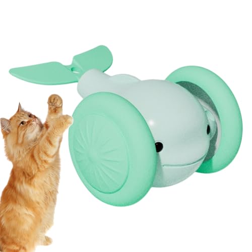 Automatische Rollkugel Für Katzen - Bewegungsball Für Katze, Katzenrolling Ball | Haustierspielzeug Mit Integriertem Farbenfrohen Beleuchtung, Little Whale Form Interactive Ball Cat Toy Für Outdoor- von Nexusectar