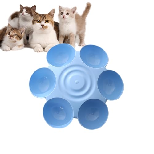 Blumenform Pet Bowl - Nicht Rutschrosa, Erhöhtes Katzengericht | Blumenförmige Katzenfuttergericht Stressfrei Auf Nacken Und Wirbelsäulenspülmaschine Sichere Fütterungsschalen Für Kleines Kätzchen von Nexusectar