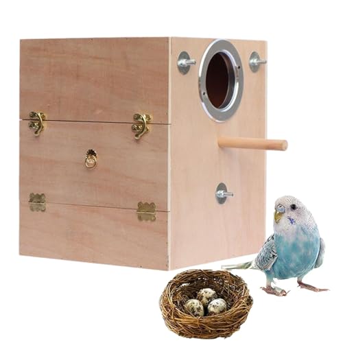 Brutkästen Für Sittiche,Paarungshaus Für, Schützender Brutkasten Vogelvoliere, Wellensittichkäfig Aus | Holzhauskäfig Für Wellensittiche, Sittiche, Nymphensittiche Und Tauben von Nexusectar