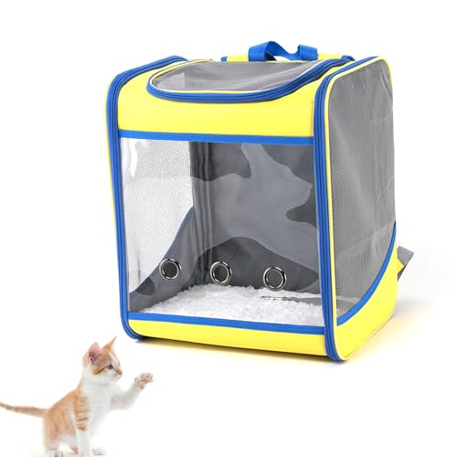 Katzenrücken-Paket – Rucksack für Katzen zum Wandern | Katzentasche mit Raumkapsel, atmungsaktiv, wasserdicht, Netzeinsätze für Haustiere, zugelassen von Nexusectar