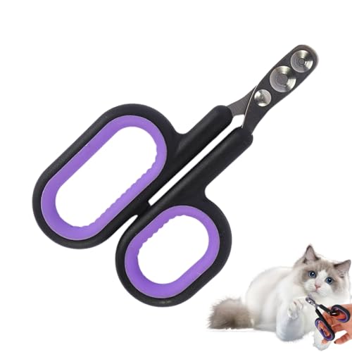Nagelknipser Für Welpen, Katzenkrallenschere, Krallenknipser Für Katzen | Katzenkrallenschneider Aus Metall,Edelstahl-Haustierschere Mit Doppeltem Runden Loch, Kleine Blinde Schere, Blutungshemmender von Nexusectar