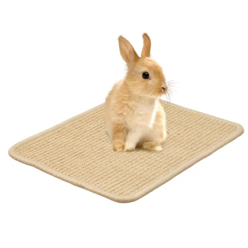 Nexusectar Kaninchen Kratzpad | Natürliche Sisal Kratzmatte Für Kleintiere - Haustierzubehör Schlafplatz, Möbelschutz & Käfigzubehör Für Nagen, Schlafen & Nestbau von Nexusectar