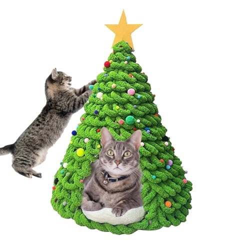 Nexusectar Katzen Weihnachtsbaum Haus, Katzenhöhle Bausatz, Gemütliches Schlafzelt Höhlenbett für Katzen Hunde Haustiere Nexusectar Katzen Weihnachtsbaum Haus, Katzenhöhle Bausatz, Gemütliches Schlafzelt Höhlenbett für Katzen Hunde Haustiere von Nexusectar