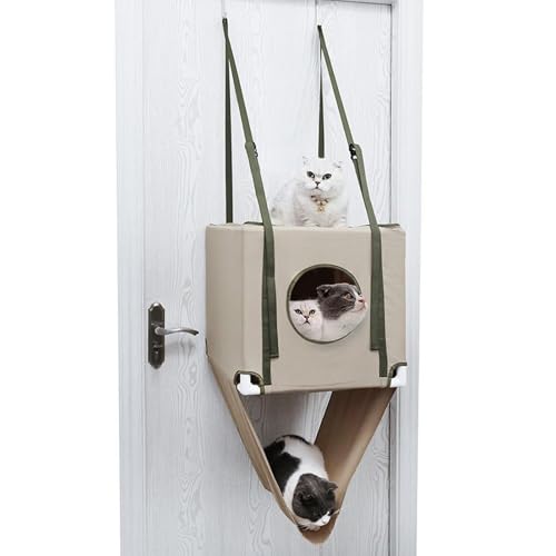 Nexusectar Katzenhängematte | Katzen Kletterwand Hängematte - Zweischichtig Verstellbarer Atmungsaktiver Katzenliegeplatz Zum Spielen Klettern Schlafen Katzenentspannung Nexusectar Katzenhängematte | Katzen Kletterwand Hängematte - Zweischichtig Verstellbarer Atmungsaktiver Katzenliegeplatz Zum Spielen Klettern Schlafen Katzenentspannung von Nexusectar