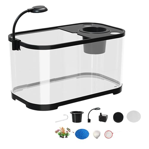 Perfekte Wasserklarheit Kleines Aquarium Set - Aquarium Starter-Set - Anfängerbecken Für Kampffische - Leises Aquarium, Dekoratives Tischaquarium Für Betta Schildkröten Frösche Wasserbewohner Perfekte Wasserklarheit Kleines Aquarium Set - Aquarium Starter-Set - Anfängerbecken Für Kampffische - Leises Aquarium, Dekoratives Tischaquarium Für Betta Schildkröten Frösche Wasserbewohner von Nexusectar
