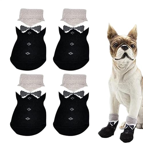 Pfotenschutz-Hundeschuhe – Hundesocken Für Den Winter, 4 Stück Rutschfeste Hunde-Schneesocken, Klein | -Hundeschuhe Für Traktion, Maschinenwaschbarer Hundepfotenschutz Für Training, Spazierengeh von Nexusectar