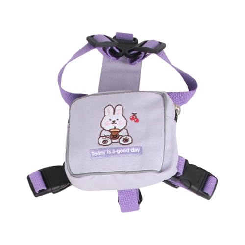 Rucksack Für Hunde Zum Tragen - Cartoon Dog -Rucksack Mit Hundeleinen | Verstellbares Farbenfrohes Haustier -Wandergurt Niedliche Kaninchen Dinosauriermuster Für Reiseberechnung Camping Wandern von Nexusectar