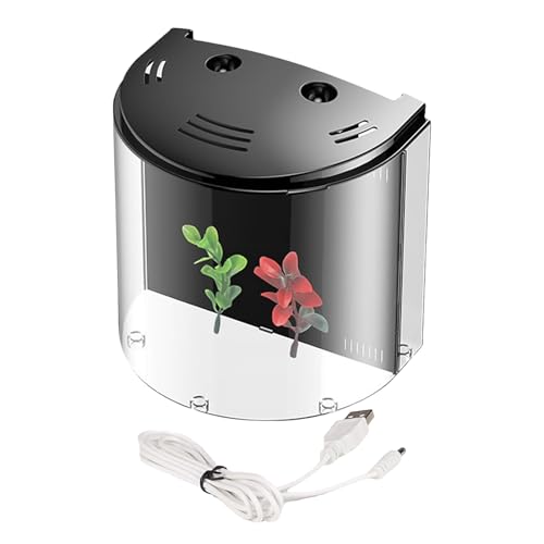 Schreibtisch-Aquarium, Betta-Aquarium - Desktop-Aquarien mit Filter, leicht,Transparente Fischschale, inklusive Wasserpumpe, durchsichtiger Behälter für Seeaffen, Schnecken, Krabben, Schreibtisch-Aquarium, Betta-Aquarium - Desktop-Aquarien mit Filter, leicht,Transparente Fischschale, inklusive Wasserpumpe, durchsichtiger Behälter für Seeaffen, Schnecken, Krabben, von Nexusectar