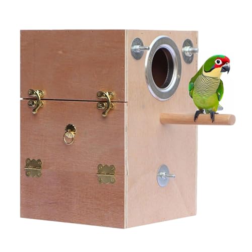 Vogelnest aus,Paarungshaus für, Schützender Brutkasten Vogelvoliere, Wellensittichkäfig aus | Holzhauskäfig für Wellensittiche, Sittiche, Nymphensittiche und Tauben von Nexusectar