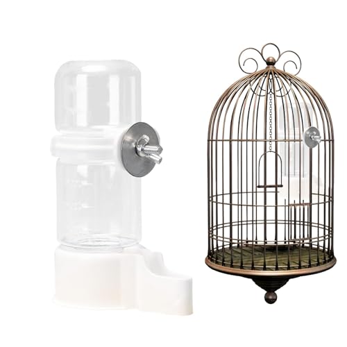 Nhujevkom Automatischer Vogelwasserspender, Wasserversorger für Vögel - Waterer für - Hangable Parrot Food and Water Automatic Spenser, transparentes Fütterungszubehör für Käfig Nhujevkom Automatischer Vogelwasserspender, Wasserversorger für Vögel - Waterer für - Hangable Parrot Food and Water Automatic Spenser, transparentes Fütterungszubehör für Käfig von Nhujevkom