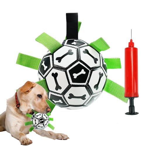 Nhujevkom Hunde-Fußball mit Riemen, interaktives Hunde-Fußball-Spielzeug, langlebige Wasserbälle, unzerstörbares Wasserspielzeug, Kauspielzeug für Welpen, Zerrspiele für kleine, mittelgroße Rassen Nhujevkom Hunde-Fußball mit Riemen, interaktives Hunde-Fußball-Spielzeug, langlebige Wasserbälle, unzerstörbares Wasserspielzeug, Kauspielzeug für Welpen, Zerrspiele für kleine, mittelgroße Rassen von Nhujevkom