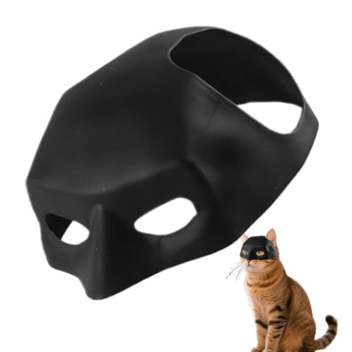 Nhujevkom -Maske für Katzen, schwarze -Maske, Hut für Katzen, Haustier-Kostüm, Zubehör für Halloween-Feier, Themenveranstaltungen von Nhujevkom