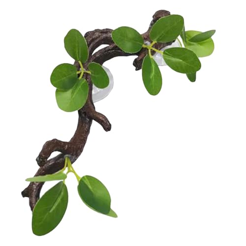 Nhujevkom Reptilienbaum, Schlangentankdekor - Harz Crested Gecko Plants | Käfigdekoration, Schlangenterrariumdekor, Echsenbehälter -Accessoires für Echsenbärtedrachen von Nhujevkom