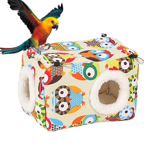 Nhujevkom Warmes Papageiennest, Papageiennesthaus - Warmes Kuschelhütten-Vogelbett,Waschbares Schlafbett für Papageien, Versteckbett für Wellensittiche, Sittiche, Papageien von Nhujevkom