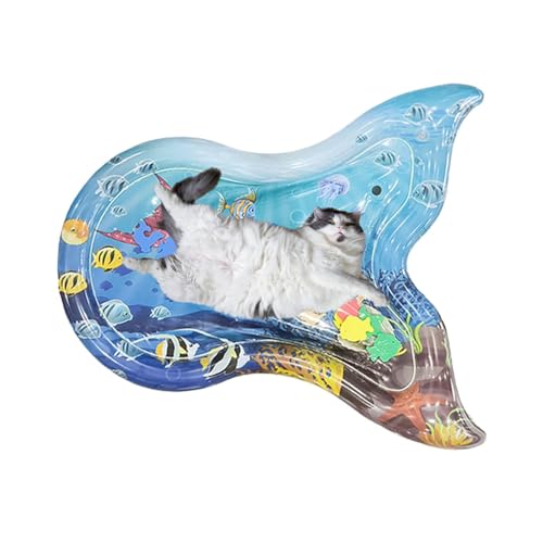 Nhujevkom Wasserspielmatte für Katzen, sensorische Wassermatte | Aufblasbares Kinderpad mit Meeresmuster,Hundesensor Matte Multifunktional Spaß für verbesserte motorische Fähigkeiten und kognitive Nhujevkom Wasserspielmatte für Katzen, sensorische Wassermatte | Aufblasbares Kinderpad mit Meeresmuster,Hundesensor Matte Multifunktional Spaß für verbesserte motorische Fähigkeiten und kognitive von Nhujevkom