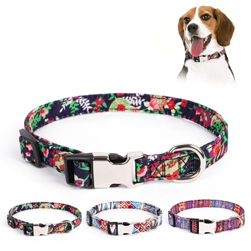 Hundehalsband, verstellbar, für Welpen, Haustiere, Halsbänder für kleine, mittelgroße und große Hunde mit Metall-Schnellverschluss-Schnalle Hundehalsband, verstellbar, für Welpen, Haustiere, Halsbänder für kleine, mittelgroße und große Hunde mit Metall-Schnellverschluss-Schnalle von NiCoLa