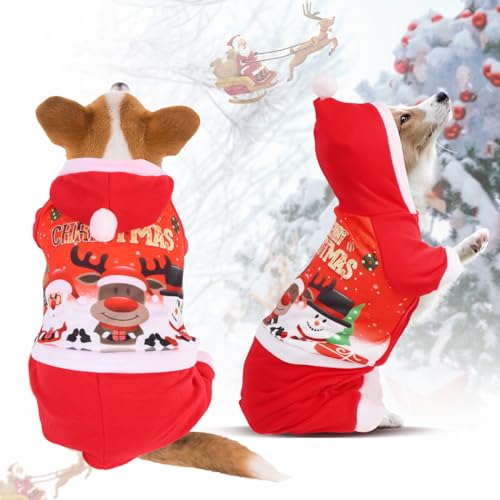 Weihnachten Haustier Kleidung Hund Weihnachtskostüme Weihnachtsmann Haustier Kostüm Weihnachten Rot Outfit für Hund Weihnachten Neujahr Winter Mantel von NiCoLa