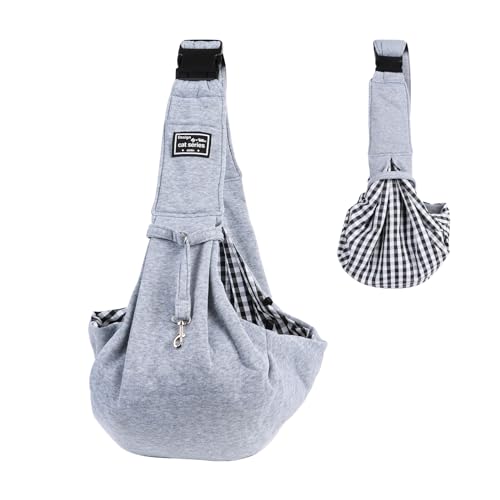 NiCoLa Puppy Sling Hundetragetasche, Welpentuch Hundetuch, für Chihuahua, Pudel, Bichon Frisé, Katzen & andere Haustiere, Einkaufszentren, Krankenhäuser, Parks, U-Bahn, Reisen, Outdoor, Grau/Schwarz NiCoLa Puppy Sling Hundetragetasche, Welpentuch Hundetuch, für Chihuahua, Pudel, Bichon Frisé, Katzen & andere Haustiere, Einkaufszentren, Krankenhäuser, Parks, U-Bahn, Reisen, Outdoor, Grau/Schwarz von NiCoLa