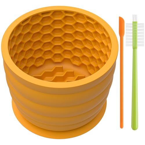 NiHome Silikon Antischlingnapf Hunde, Slow Feeder Hundenapf mit Honigwaben-Lickmatte, Verlangsamt Das Fressen und Fördert Ruhiges Verhalten, Spülmaschinenfest & Gefriergeeignet, Ungiftiges Material NiHome Silikon Antischlingnapf Hunde, Slow Feeder Hundenapf mit Honigwaben-Lickmatte, Verlangsamt Das Fressen und Fördert Ruhiges Verhalten, Spülmaschinenfest & Gefriergeeignet, Ungiftiges Material von NiHome