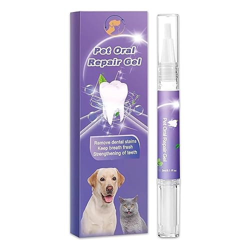 Niblido Cvreoz Pet Oral Repair Gel, Pet Oral Restoration Whitening Gel, Gel De Réparation Bucco-Dentaire Pour Animaux De Compagnie, No Brushing Pet Oral Care Gel, Eliminate Bad Breath, Zahnstein (1PC) von Niblido