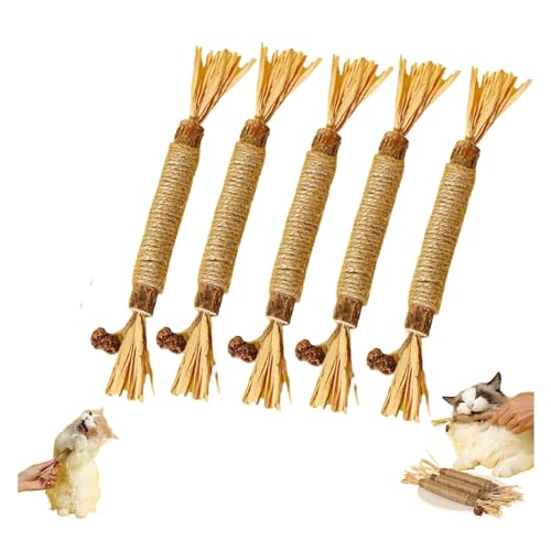 Nunapets-Nunapets Katzenkauspielzeug, Nunapets natürliches Kauspielzeug für Katzen, NunaPets Katzenkaustab, Katzenminze, Leckspielzeug, Katzenzahnreinigungsstäbchen, Zahnspielzeug für Katzen (5 Stück) Nunapets-Nunapets Katzenkauspielzeug, Nunapets natürliches Kauspielzeug für Katzen, NunaPets Katzenkaustab, Katzenminze, Leckspielzeug, Katzenzahnreinigungsstäbchen, Zahnspielzeug für Katzen (5 Stück) von Niblido