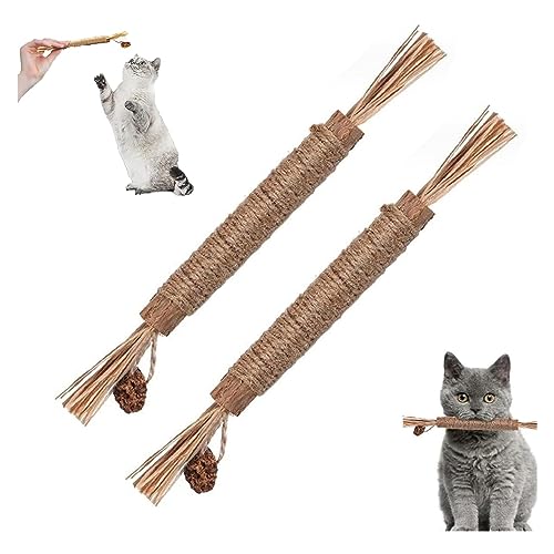 Pawlovers Kitty Dental Chew Stick, 2024 Best Natural Silvervine Sticks for Cats, Pawlovers Dental Chew Stick Katzen, Catmint Silvervine Blend, Pawlovers Cat Chew Toy for Kittens Teeth Cleaning (2PC) von Niblido