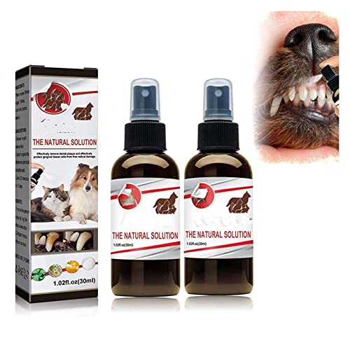Pet Teeth Cleaning Spray,Teeth Cleaning Spray for Dogs & Cats,Teeth & Gum Spray for Dogs & Cats, Pet Dental Care Solution, Eliminate Bad Breath, Clean Teeth Without Brushing, Easy to Apply. (2PC) von Niblido