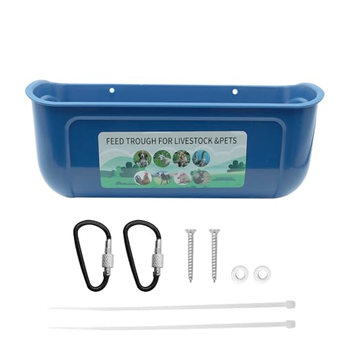 Nicear 1 stücke Zaun Feeder Huhn Hängen Futtertrog Geflügel Waterer Eimer Fütterung Container Mit Clips Für Vieh Ziege Feeder Liefert Blau von Nicear