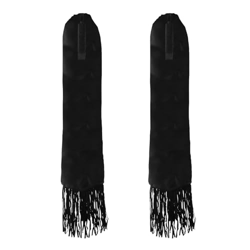 Nicerity 2 x Pferdeschwanzbeutel mit Fransen und Druckknopf, glatt, leicht, verstellbarer Verschluss, Nylon, Pferdeschwanz-Tasche mit Fransen, einfach zu tragen und zu wickeln, Schwarz Nicerity 2 x Pferdeschwanzbeutel mit Fransen und Druckknopf, glatt, leicht, verstellbarer Verschluss, Nylon, Pferdeschwanz-Tasche mit Fransen, einfach zu tragen und zu wickeln, Schwarz von Nicerity
