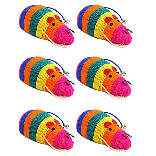 Nicfaky 6 Katzen Fangen Maus Spielzeug Farbe Karikatur Gestreiften Sisal Maus Form KäTzchen Spielzeug Sisal Spielzeug Nicfaky 6 Katzen Fangen Maus Spielzeug Farbe Karikatur Gestreiften Sisal Maus Form KäTzchen Spielzeug Sisal Spielzeug von Nicfaky