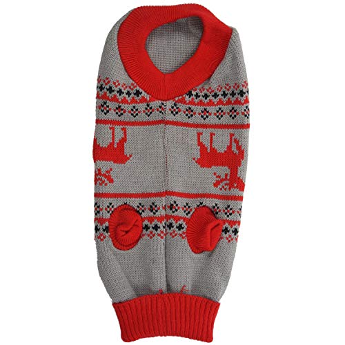 Nicfaky Hund Haustier Welpe Katze Pullover Strickpullover Kleidung Strickwaren Mantel Warm KostüM Bekleidung S Rot () von Nicfaky