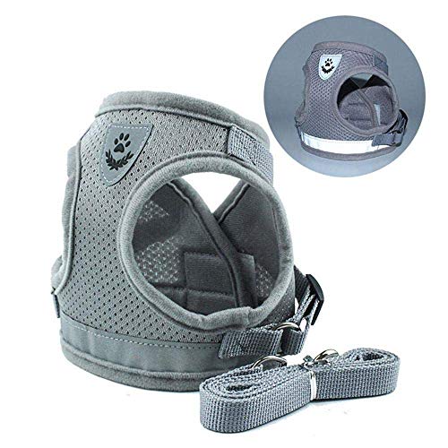 Nicfaky Hundeweste Geschirr, Hundeweste mit Leine Hundegeschirr, Atmungsaktiv Hundegeschirr No Pull für Kleine Mittelgroße Hunde (, M) von Nicfaky